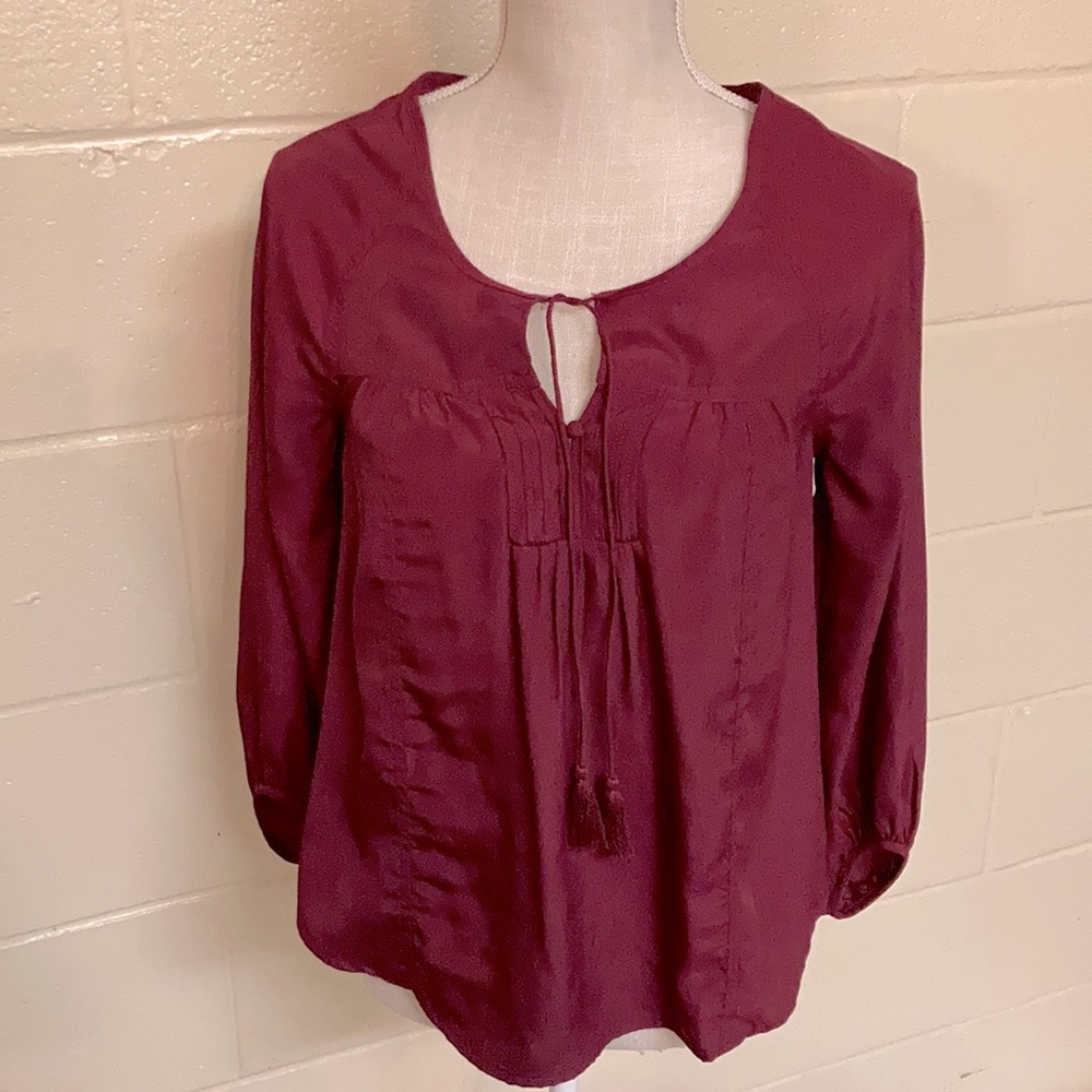 American Eagle Outfitters Maroon Blouse